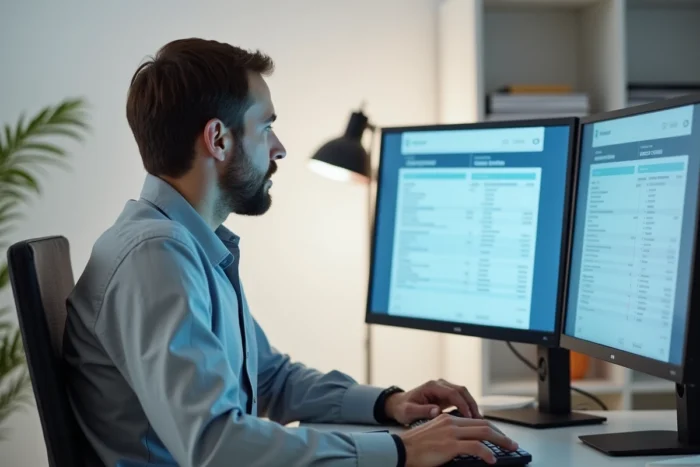 Entrepreneur séparant ses finances personnelles de la trésorerie d'entreprise sur deux comptes distincts